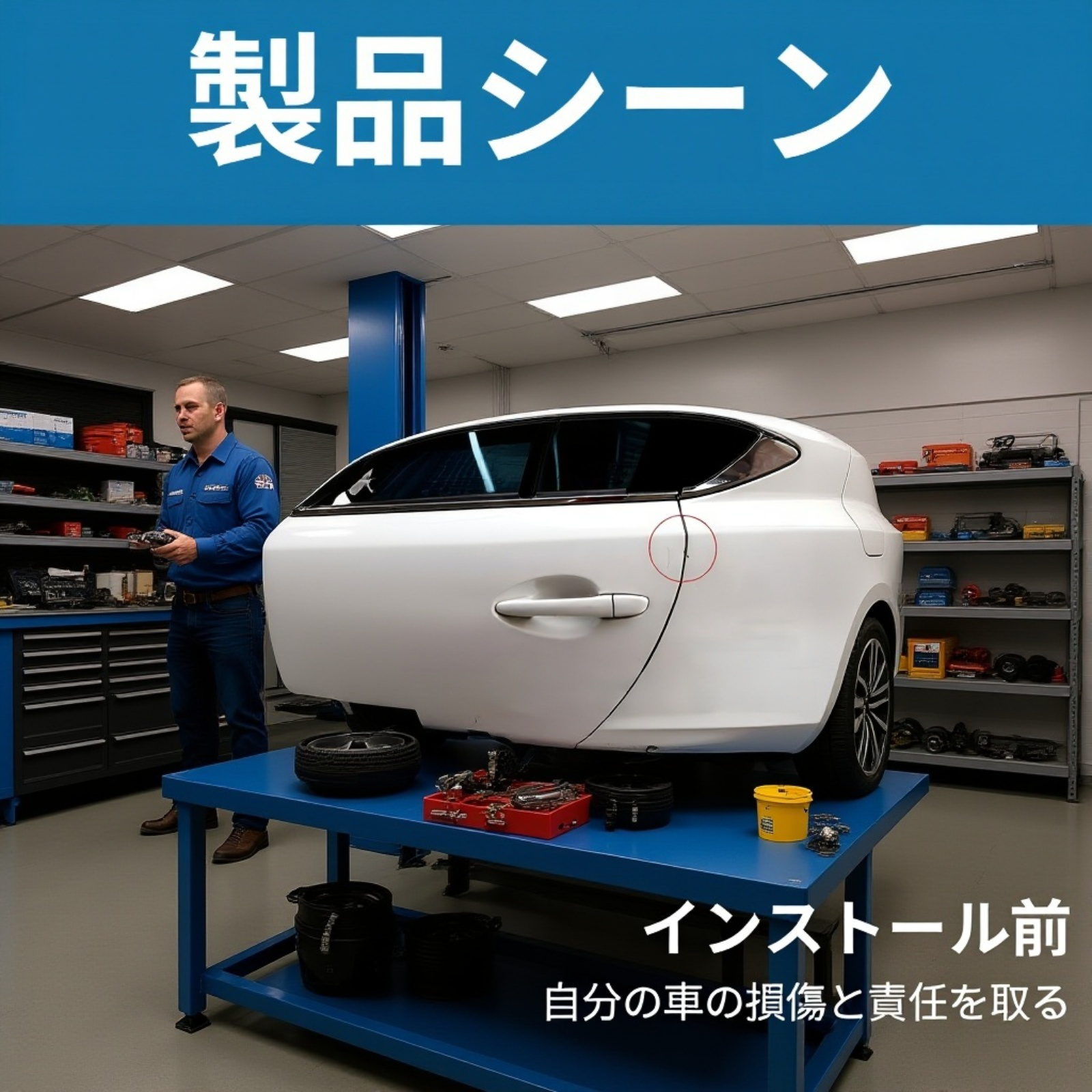 車ドア防撞ゴムストリップ取付イメージ