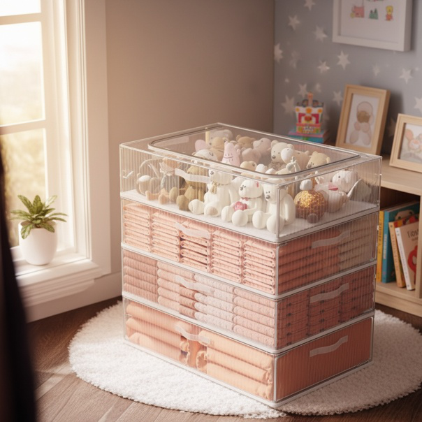 Durable storage box with wheels for easy movement