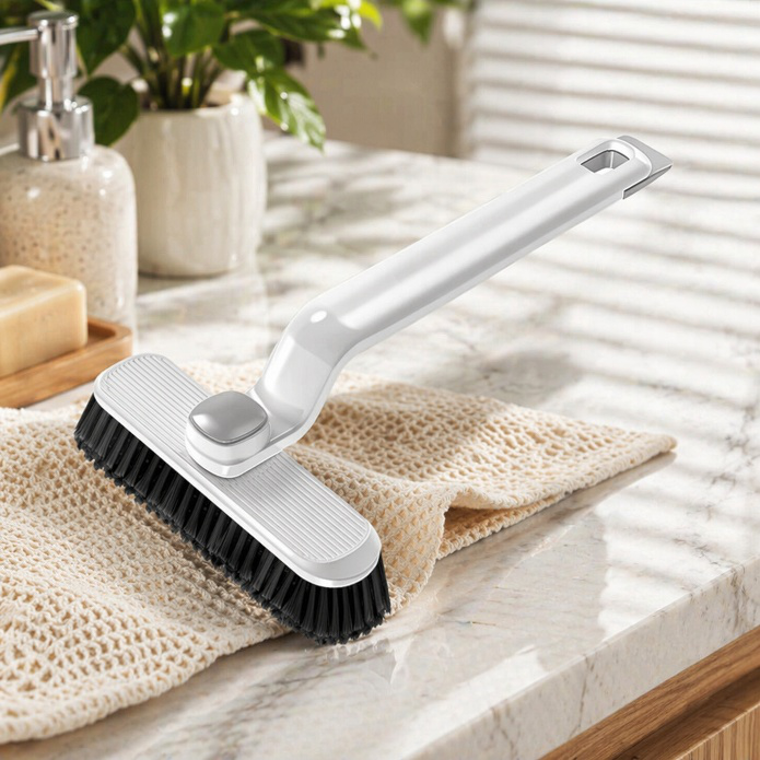 Long handle toilet brush for easy reach