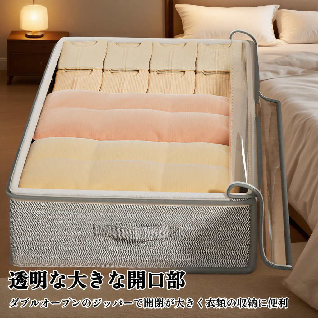 引き出し式季節キルト収納ボックス