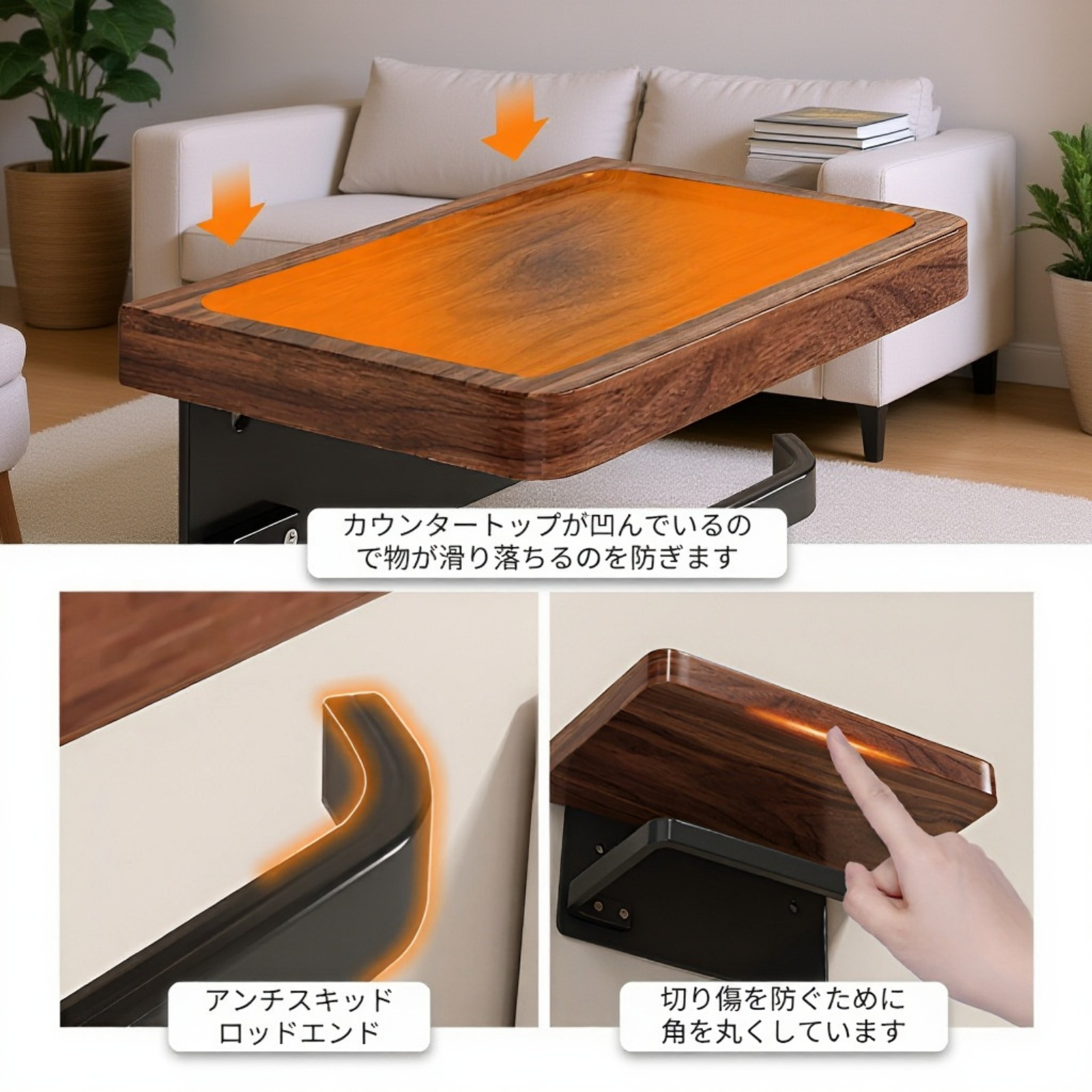  ウォールナット材バスルームペーパーボックス　穴あけ不要ティッシュラック