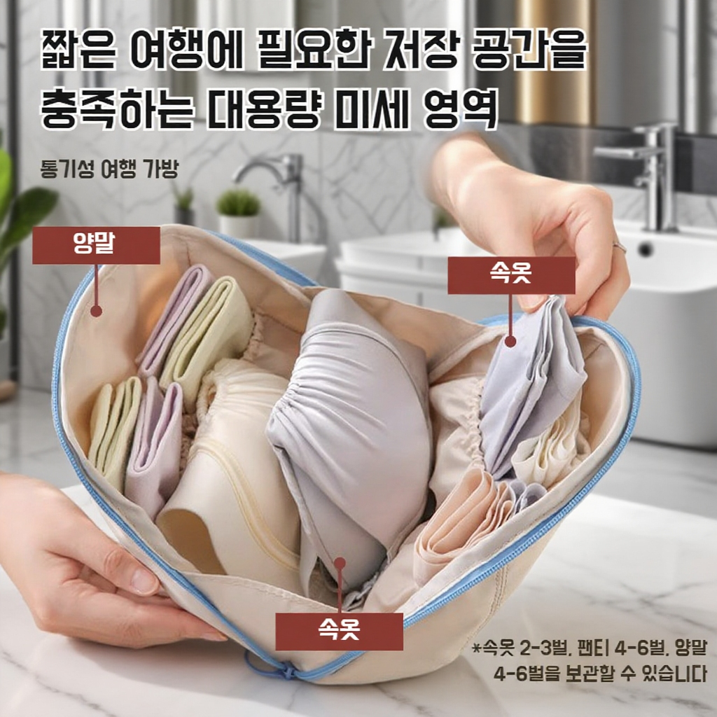 여행용 휴대 속옷 정리 가방