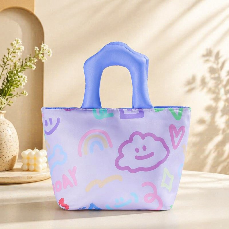 Thickened Handheld Graffiti Insulated Bag