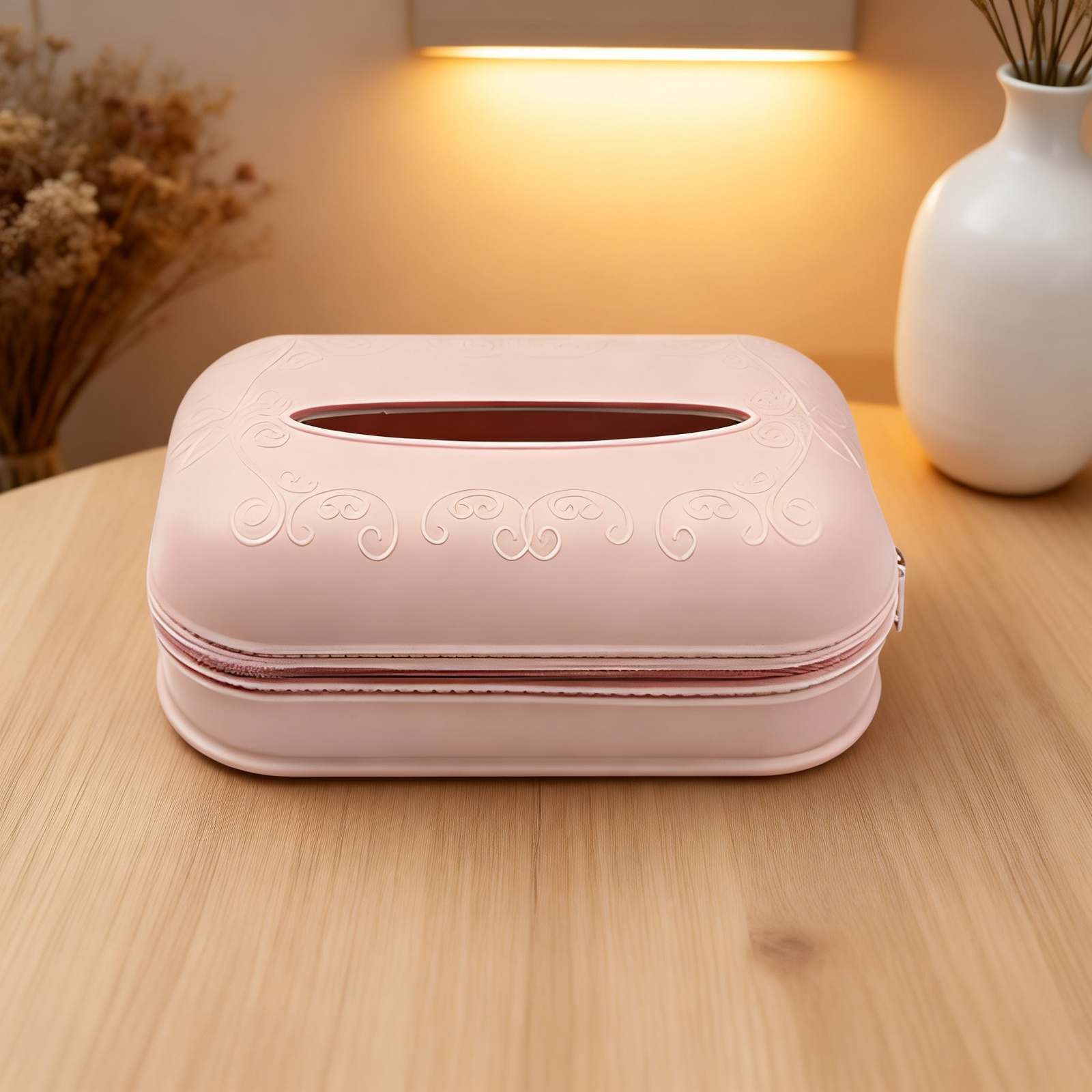 Multifunktionale Silikon Taschentuchbox mit Reißverschluss