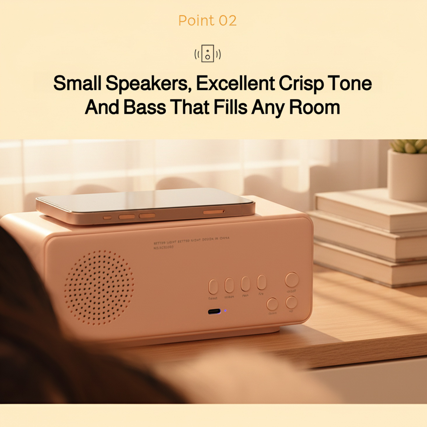 Creative art decor speaker with night lamp feature