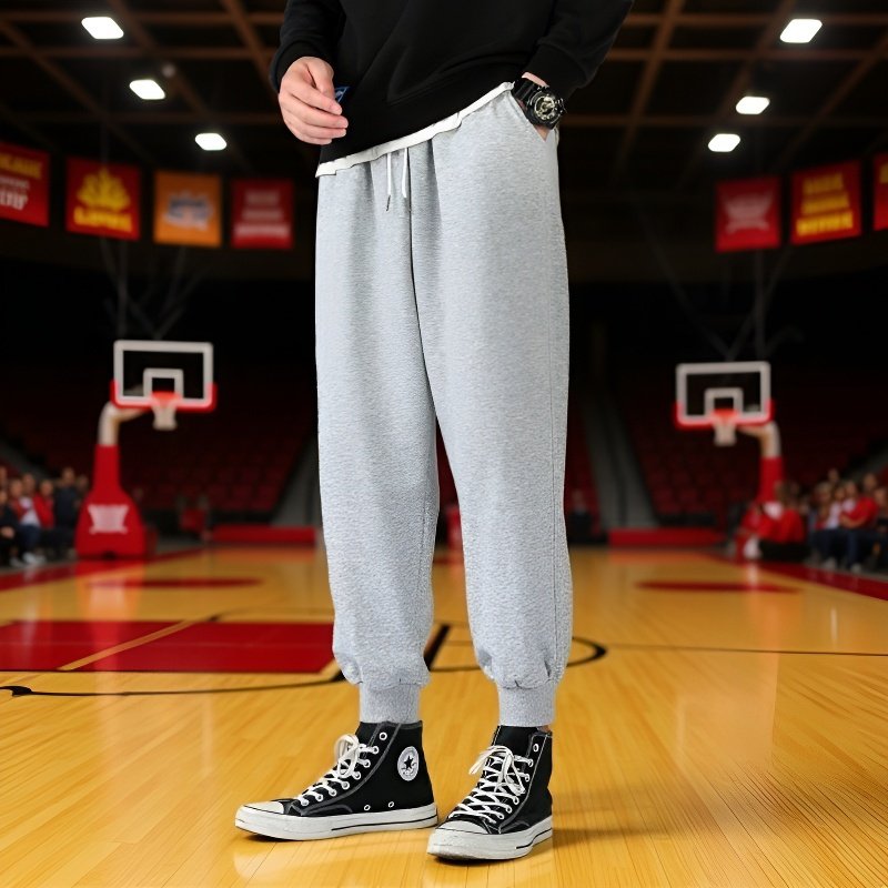 パンツメンズ春夏新作メンズカジュアルパンツ快適なコットンフィールビームパンツユースニットスポーツパンツ