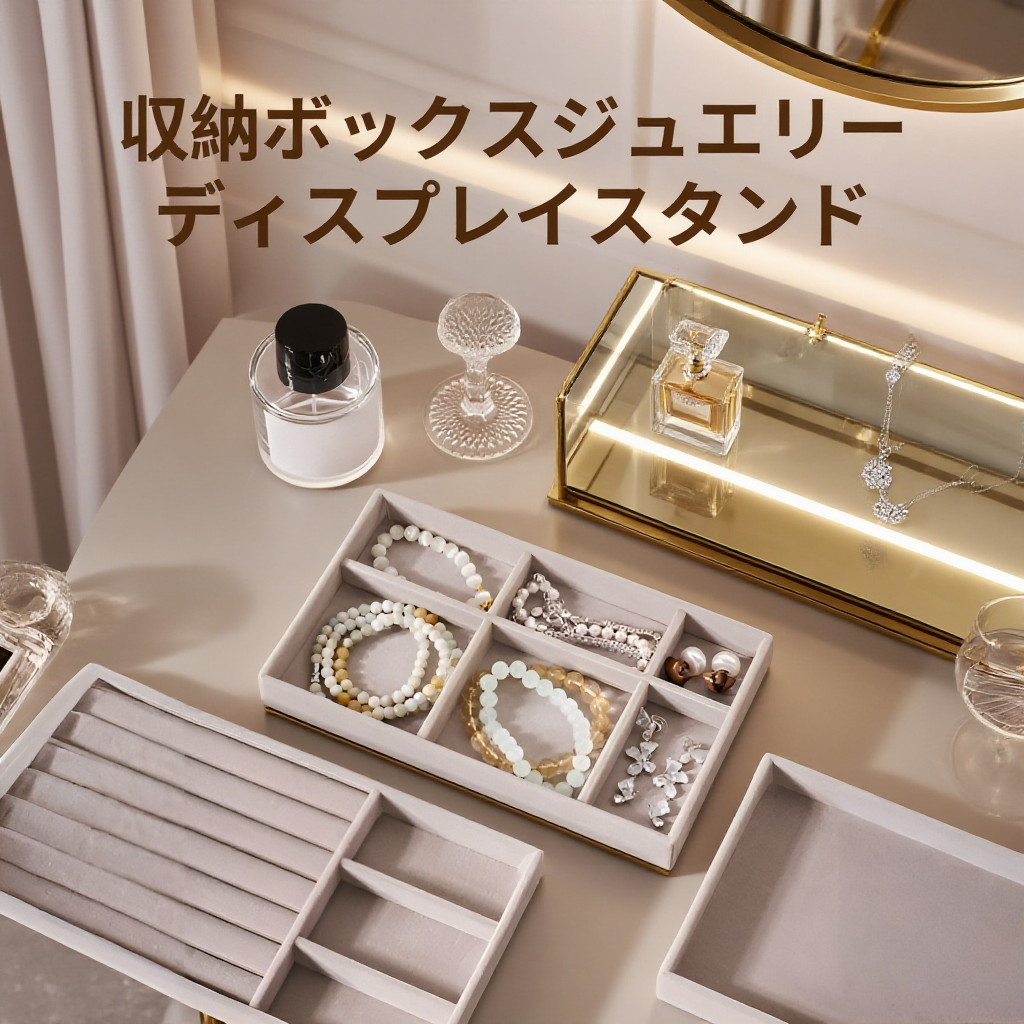 フランネルジュエリー収納ボックスの高級感ある外観