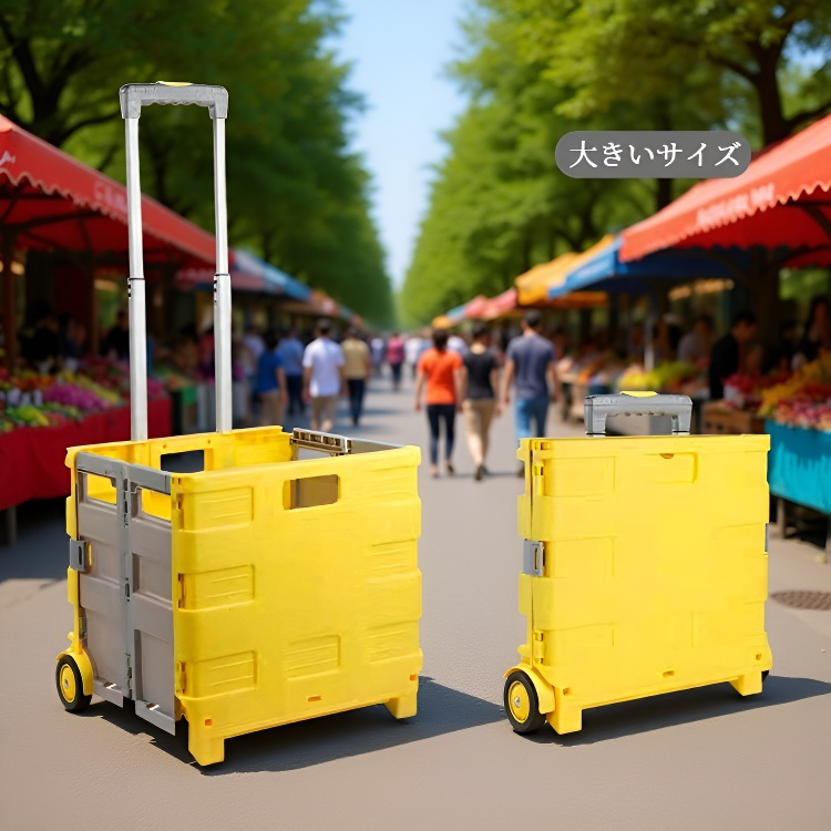 Chariot de courses pliable en plastique