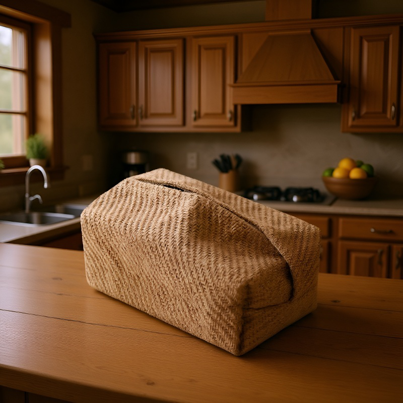 Boîte de rangement en lin et coton style japonais pour tiroir