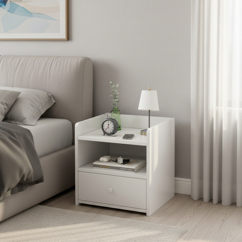 Table de chevet de rangement simple, petite étagère de chevet, armoire de rangement de chevet