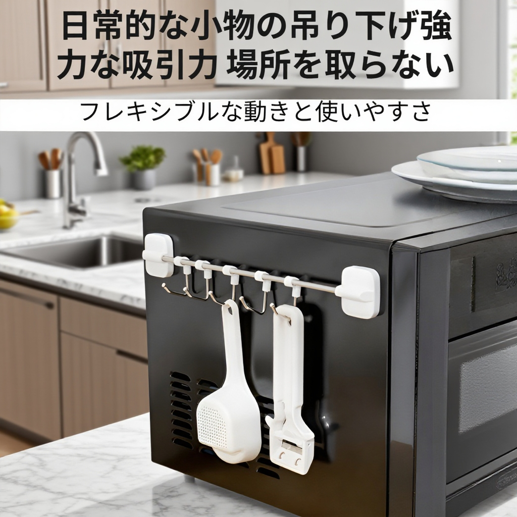 冷蔵庫フック磁気ステッカー強力ロングマグネットホワイトドアの後ろキー収納キッチンバックル取り外し可能