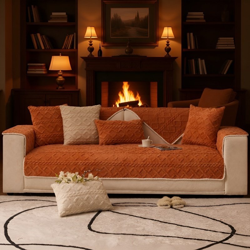 소파 쿠션 미끄럼 방지 퓨어 컬러 울트라 소프트 쿠션 자카르 면 방석 컴포트 초유 소파 패드