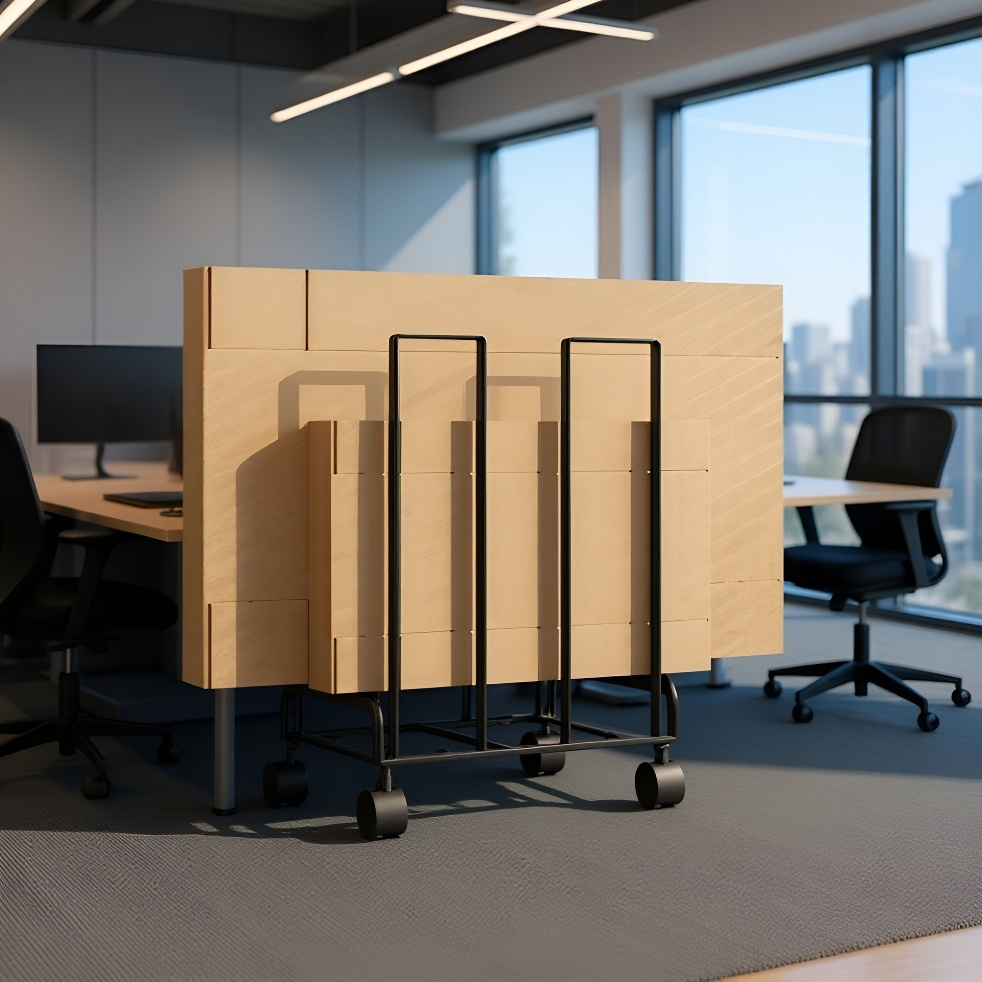 和風キャスター付き移動式段ボール収納ラック雑貨収納カート家庭用倉庫段ボール収納ラック