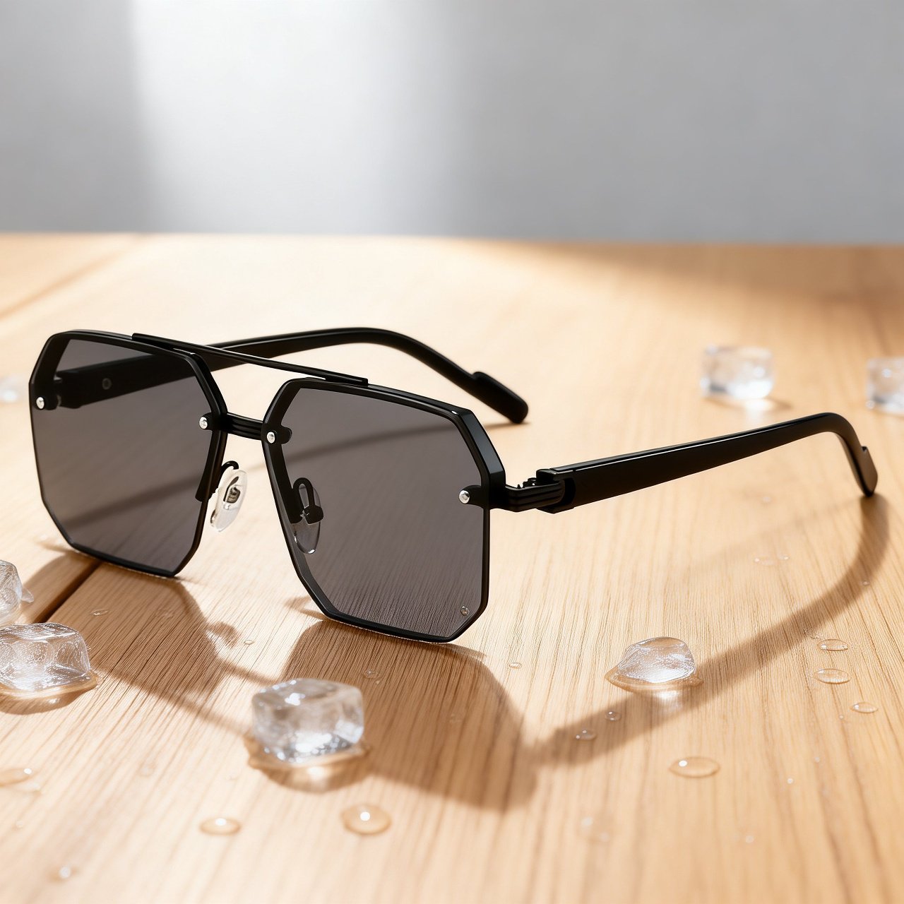 Sports Glasses with Metal Embellishment Antifog Sunscreen Blurred Vision