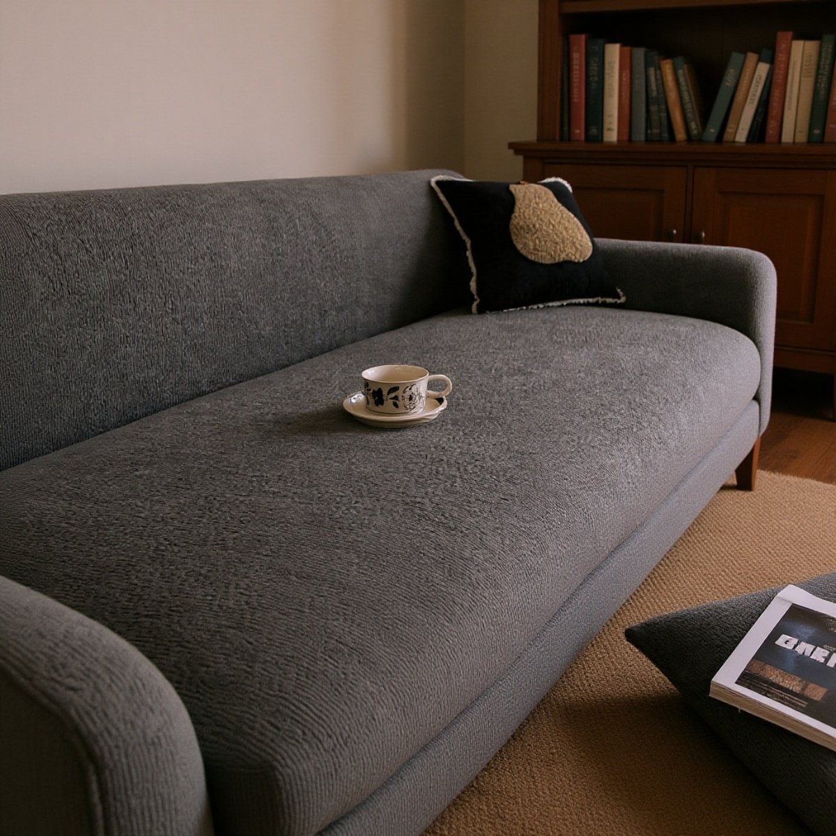 Cubierta para sofá de felpa gruesa japonesa, antiarañazos de gatos, para otoño e invierno