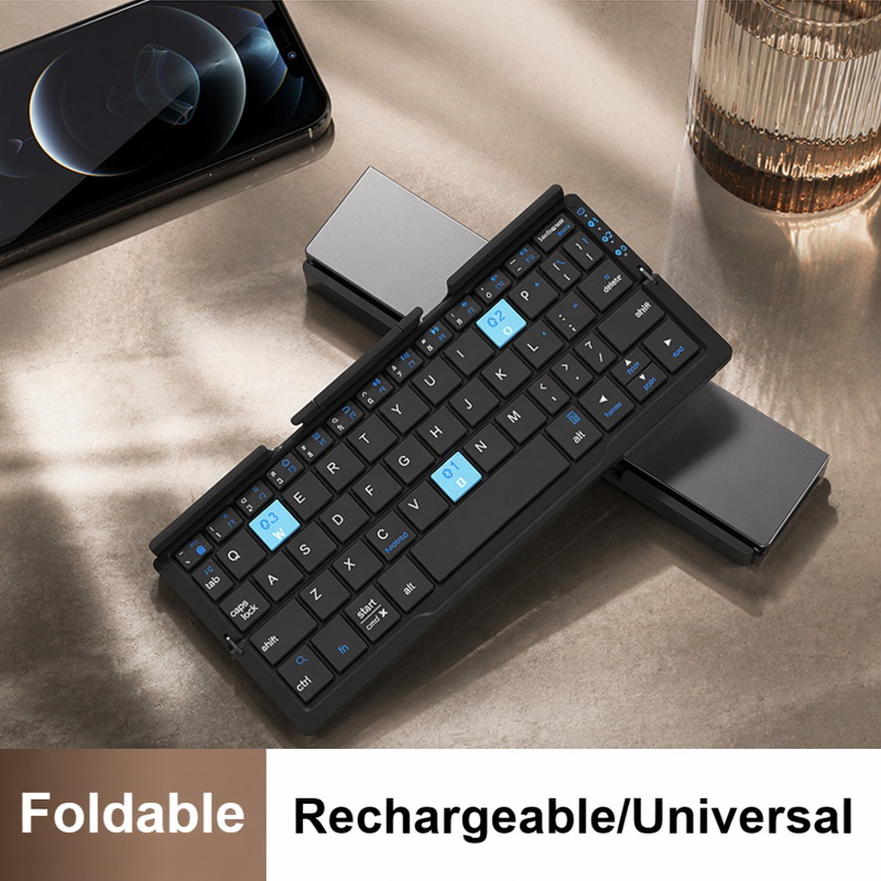 Wireless Portable Foldable Bluetooth Keyboard