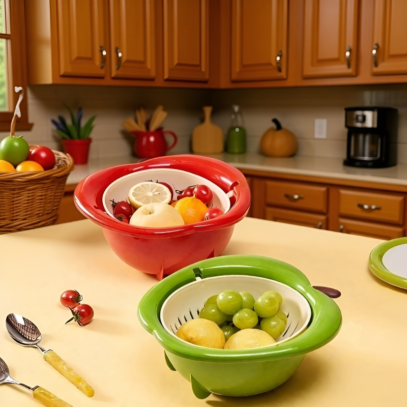 Cesta de drenaje con forma de fruta linda