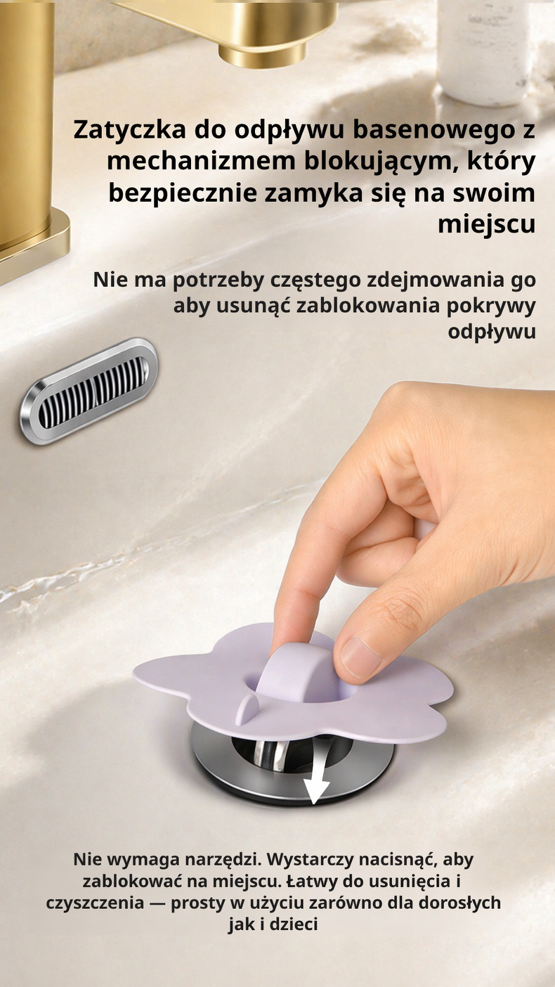 Korek do filtra basenowego – silikonowy, ozdobny kwiat