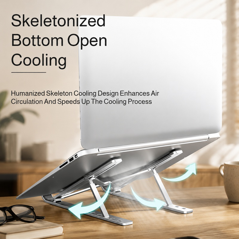 Multi-Functional Desktop Monitor Stand with Adjustable Height and Cooling