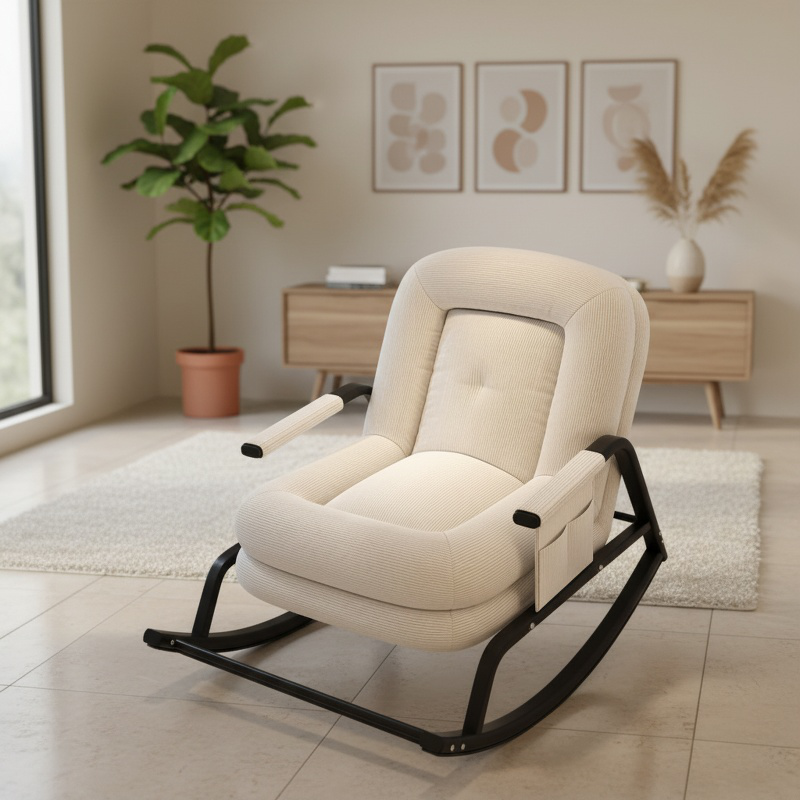 Internet celebrity rocking chair home lazy chair comfortable reclining single rocking chair balcony 