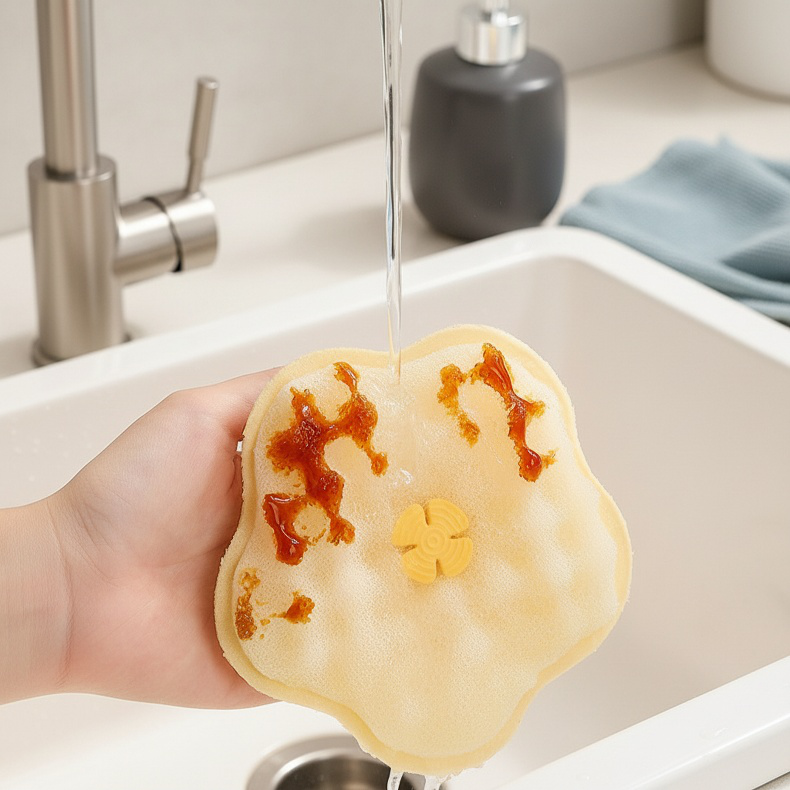 Ventouses solides sur lingette de cuisine