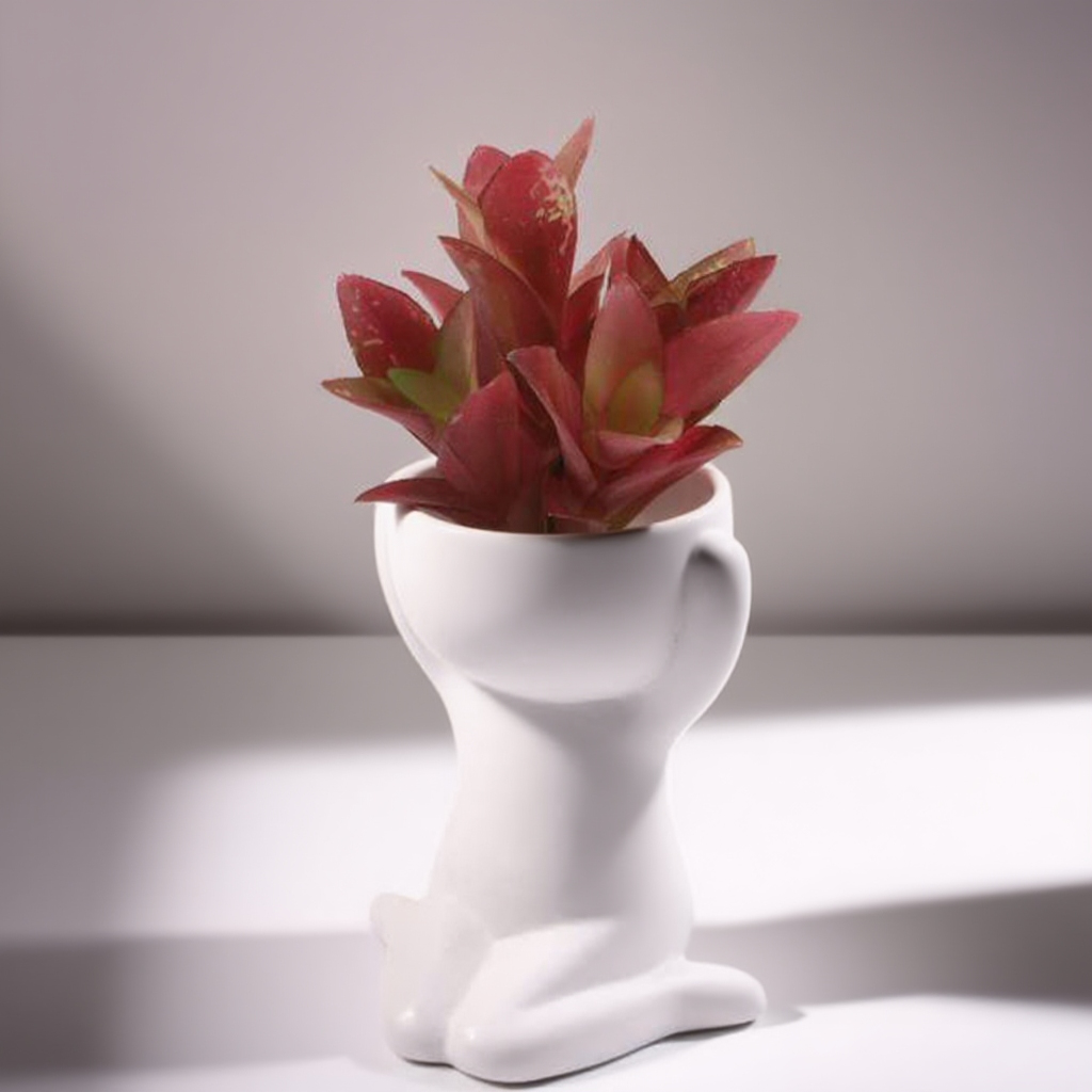 Muñeco de cerámica maceta