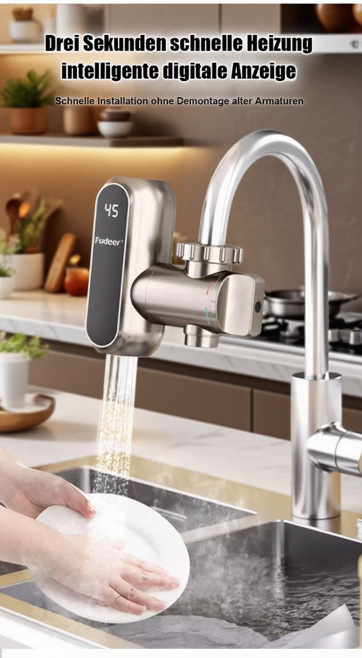 Elektrischer Mini-Durchlauferhitzer kompakt und tragbar