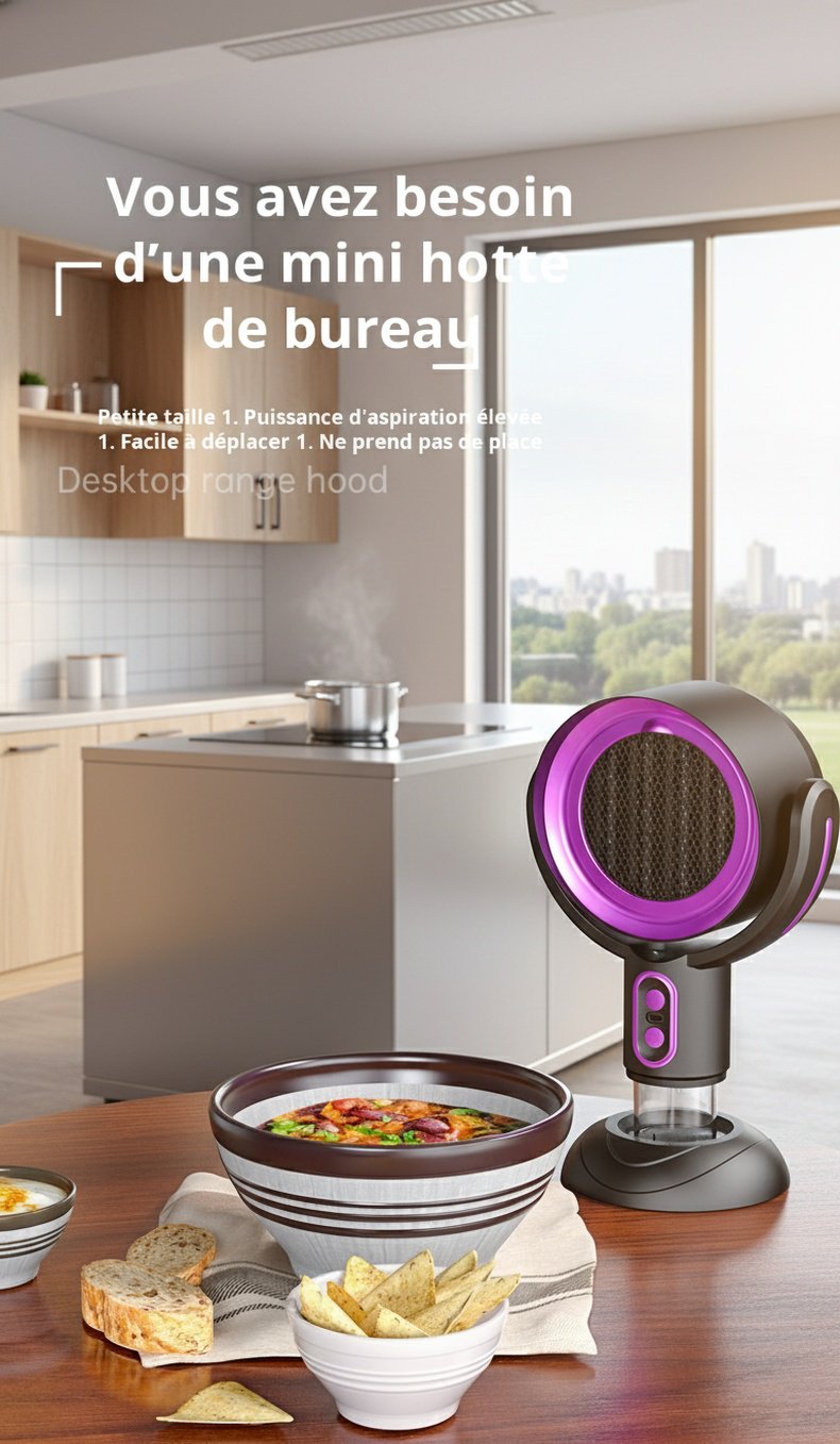 Hotte d'aspiration pour marmite et cuisson de bureau