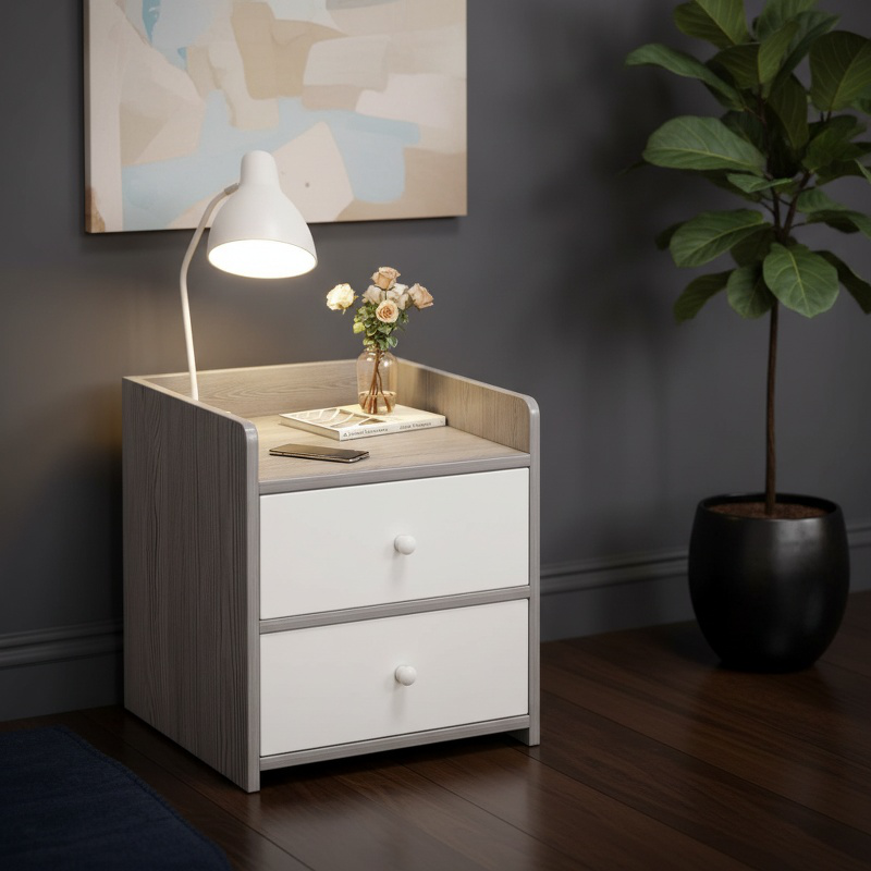 Table de chevet de rangement simple, petite étagère de chevet, armoire de rangement de chevet