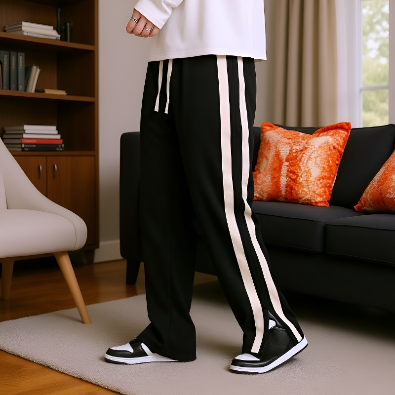 男性春秋カジュアルパンツゆるい長ズボンストレートカップル秋カジュアルパンツ