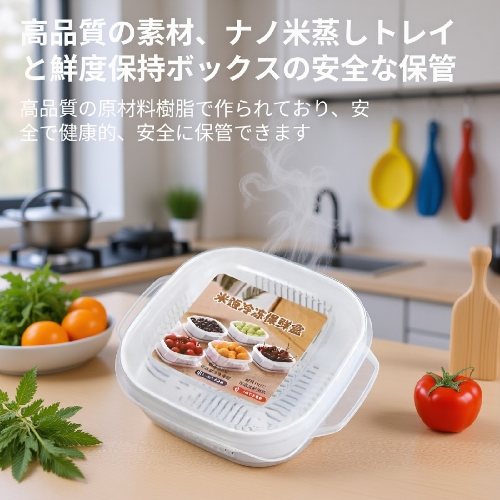 衛生的な使い捨て弁当容器の拡大写真