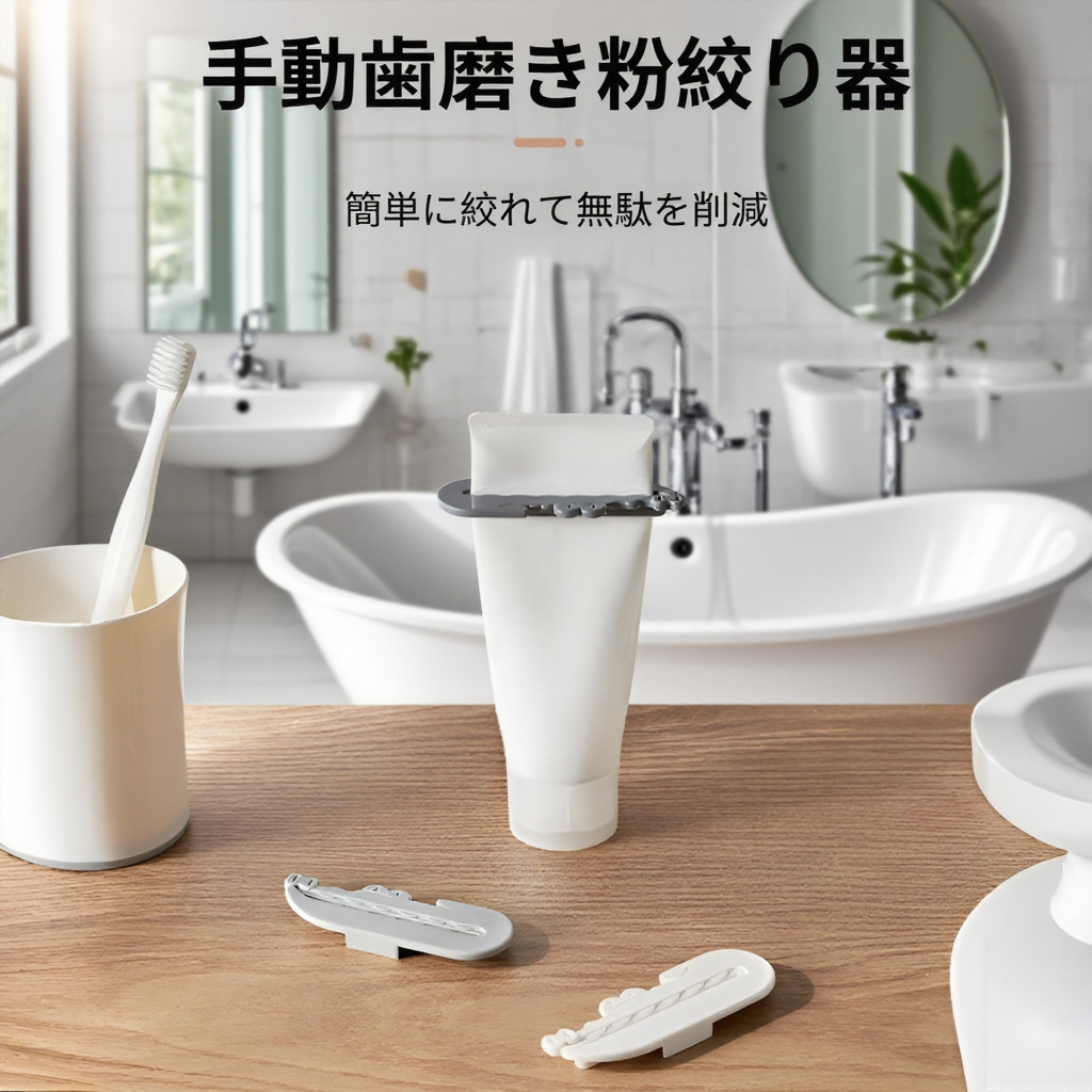 日本製ワニ型歯磨き粉絞り器の使い方