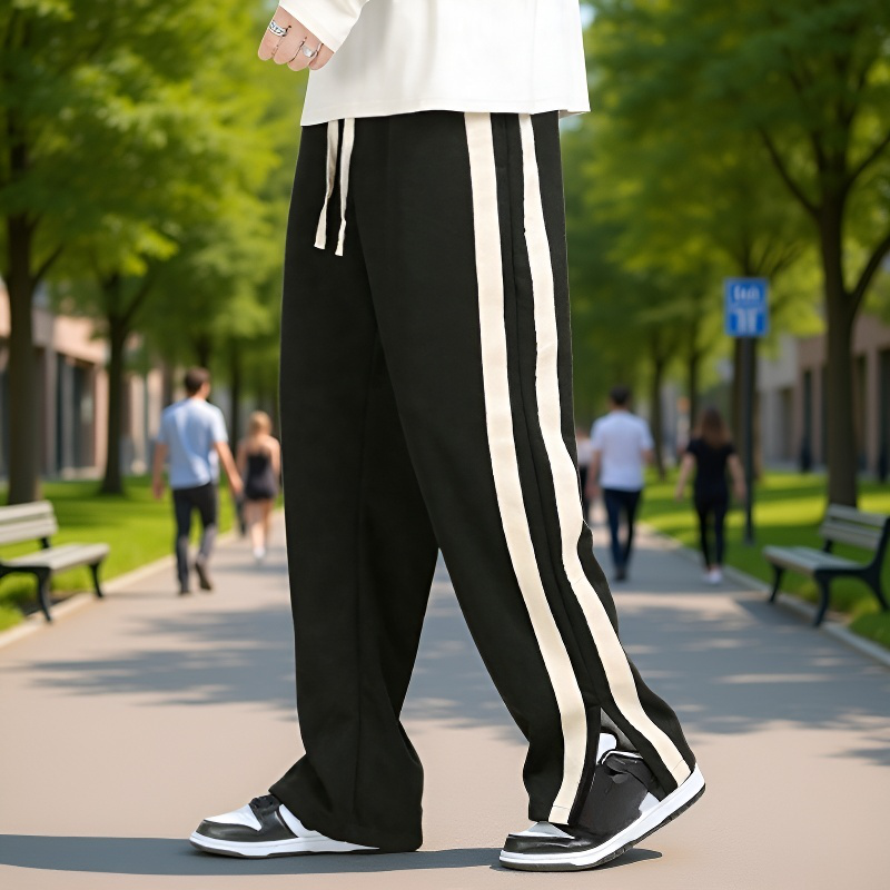 男性春秋カジュアルパンツゆるい長ズボンストレートカップル秋カジュアルパンツ