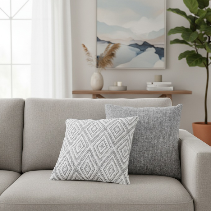 Linen Pillow Cases Modern Office Style