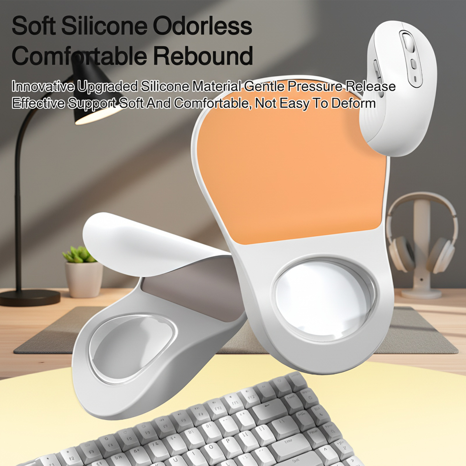 Close-up of mouse with comfortable wrist rest