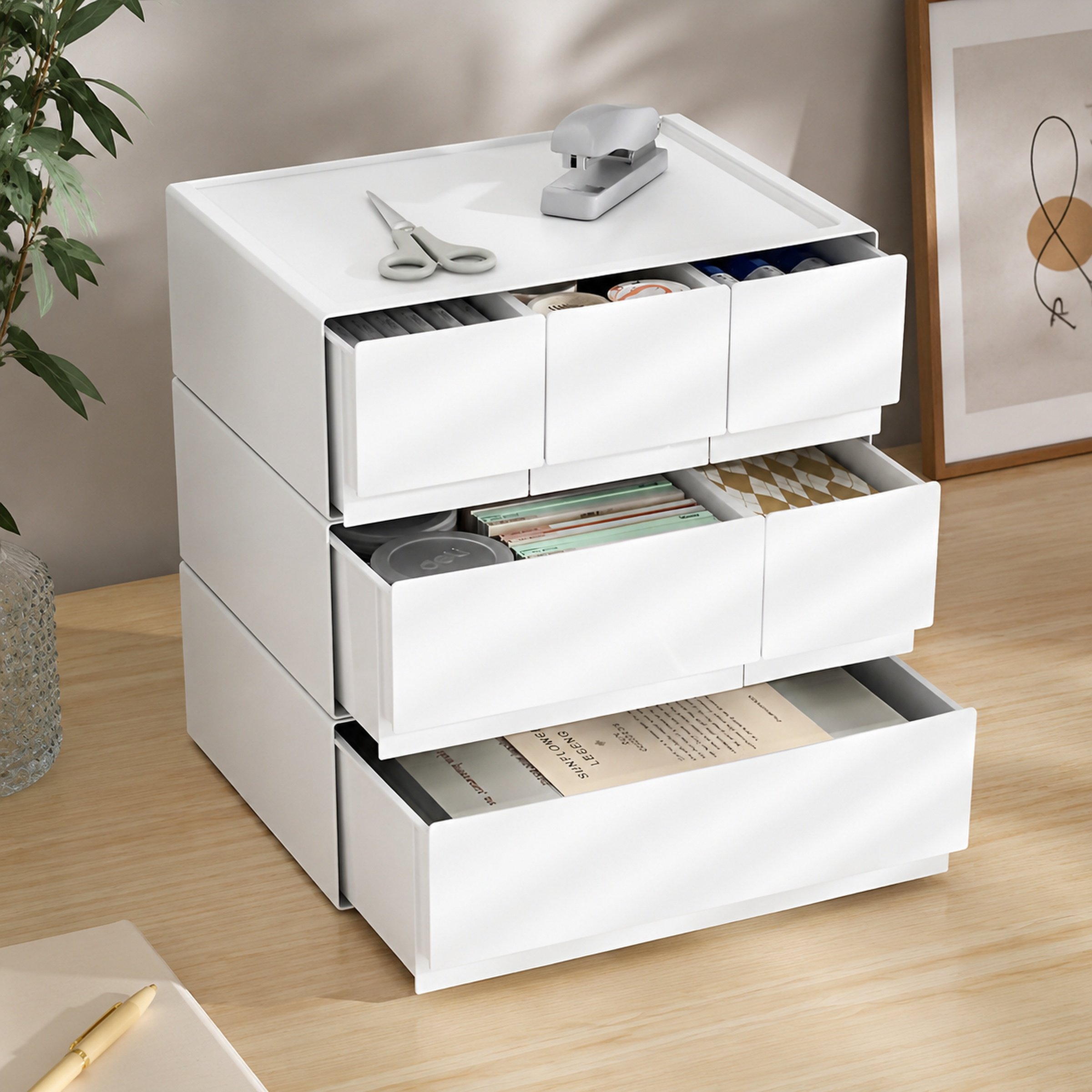 Kunststoff Desktop Aufbewahrungsbox, Kosmetikschublade, frei kombinierbar