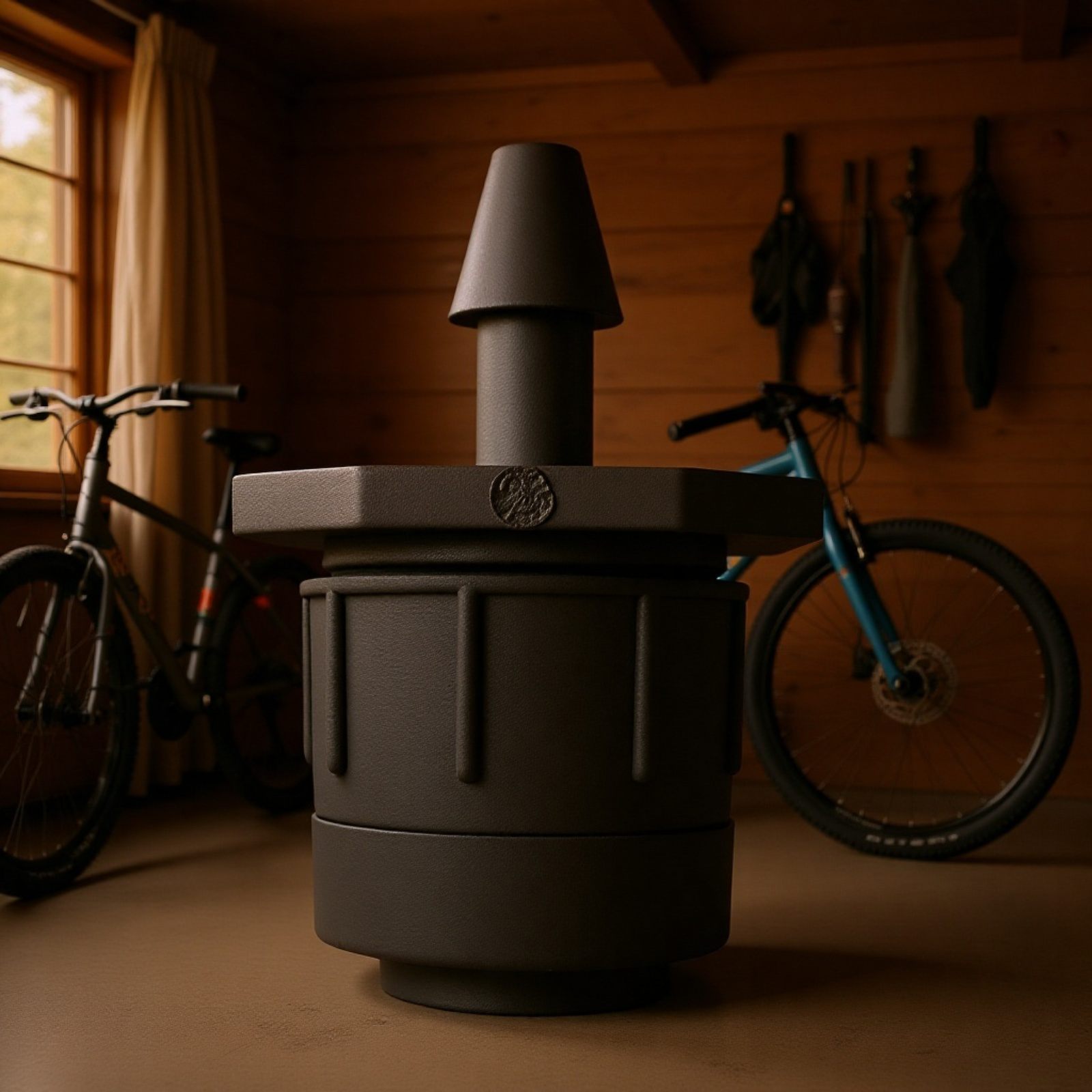 Detalle del rociador de jardín con ajuste de ángulo