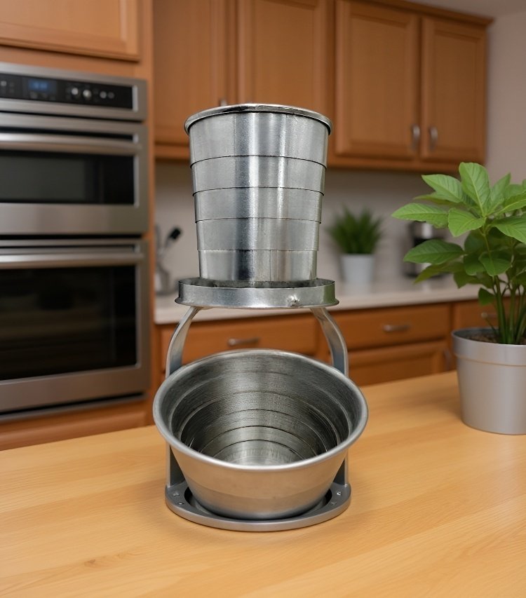 다양한 색상의 실리콘 접이식 컵