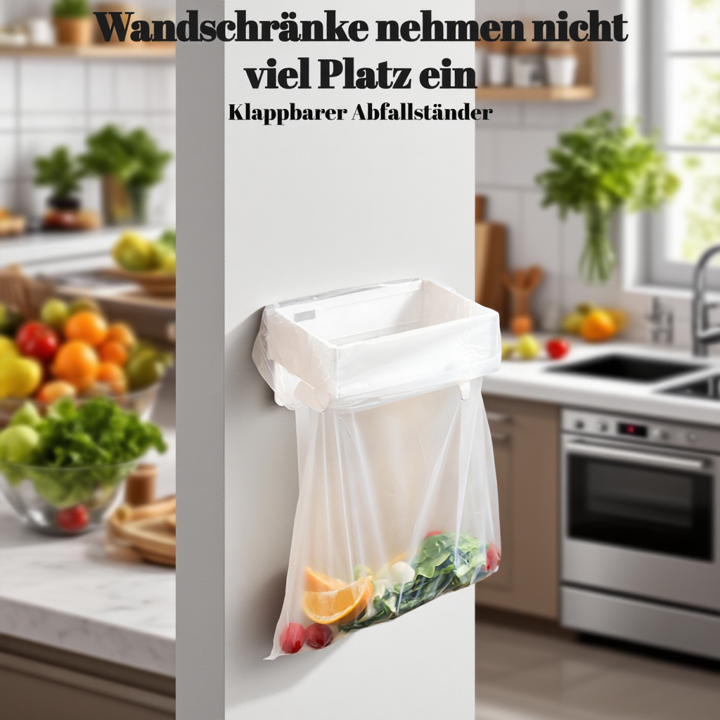 Wand-montiert faltbare trash rack haushalt schrank tür bad küche desktop falten lagerung trash bag h