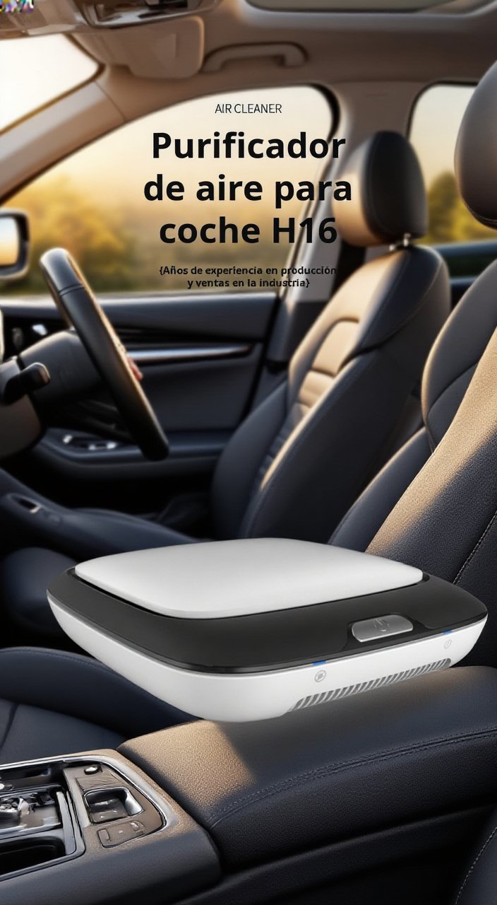 Purificador de aire portátil con iones negativos para coche y hogar