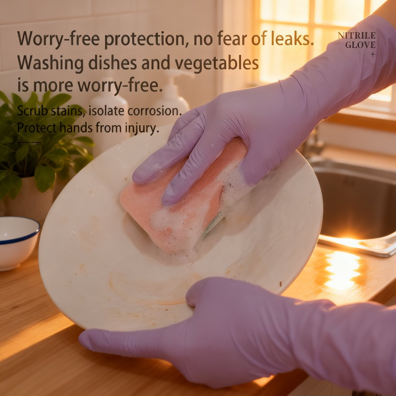 Extended and durable disposable nitrile gloves