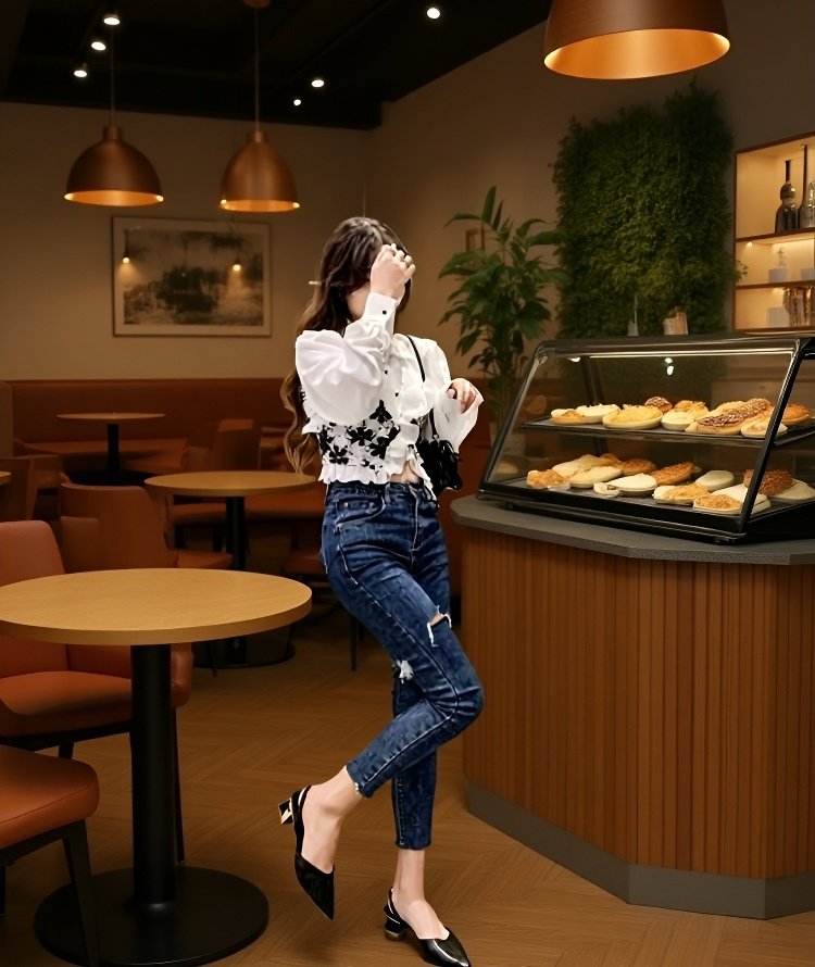 حذاء نسائي بكعب رفيع وحزام أنيق