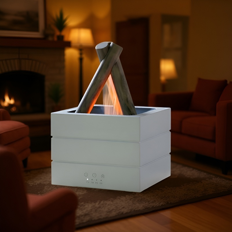 칠색 아날로그 가습기 무드 오일 디퓨저 모닥불 가습기 호텔