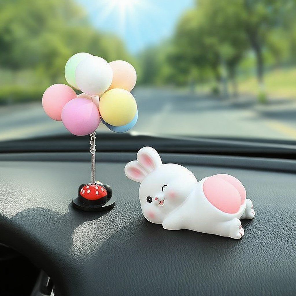 Car ornament decompression Q bullet cute cartoon animal doll