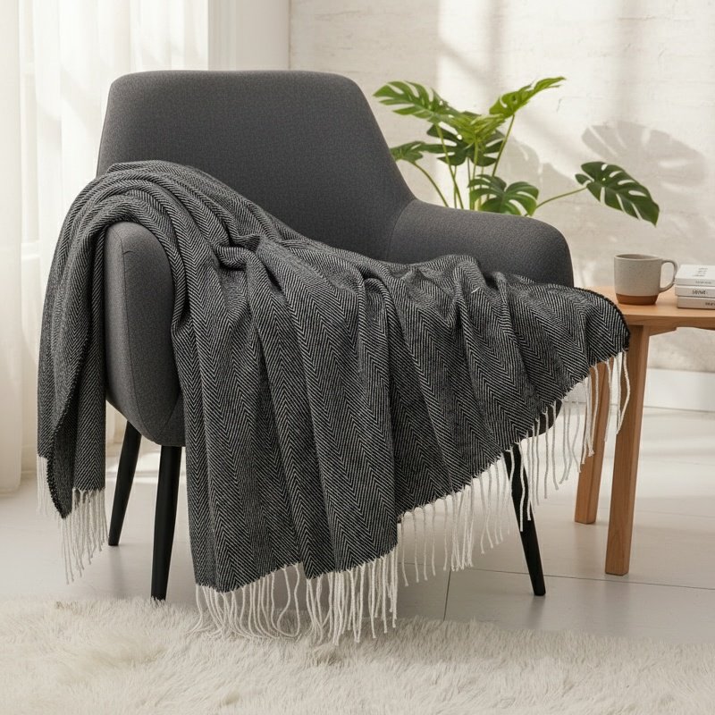 Home Office Scandinavian Knitted Woolen Leisure Blanket