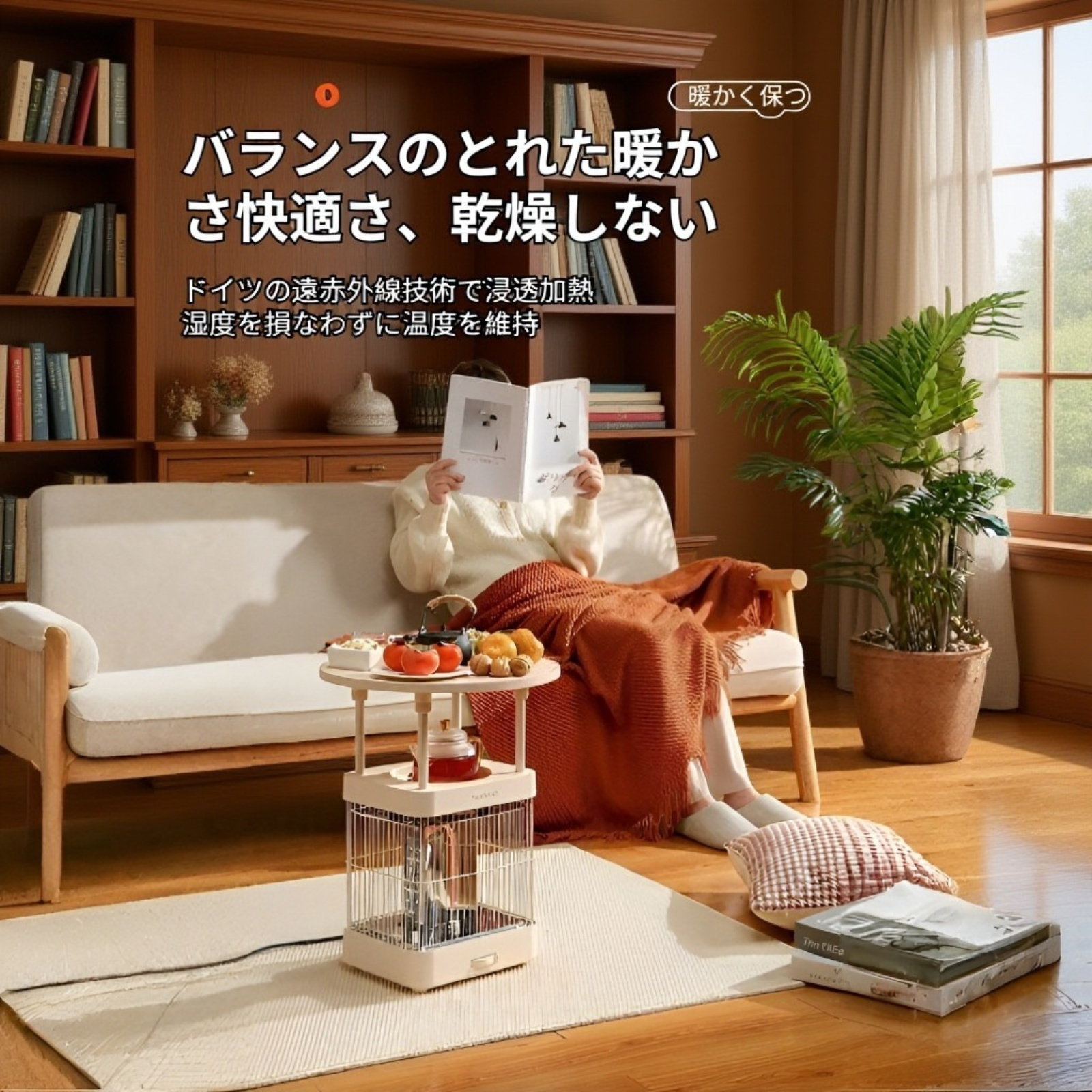 家庭用省エネ赤外線ヒーター 小型サンヒーター 電気ストーブ 暖房器具