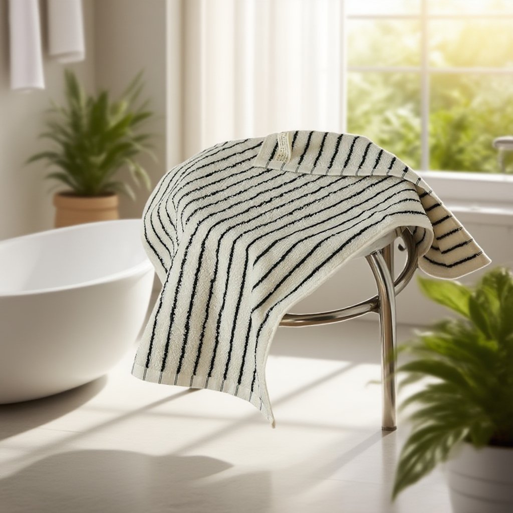 純棉條紋精梳棉吸水浴巾