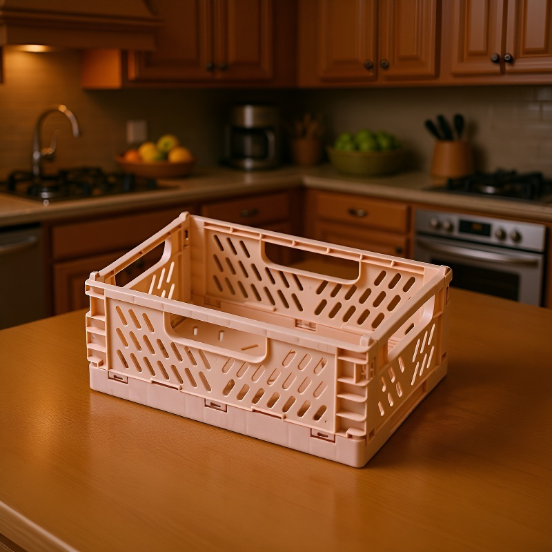 Caja de almacenamiento plegable de plástico