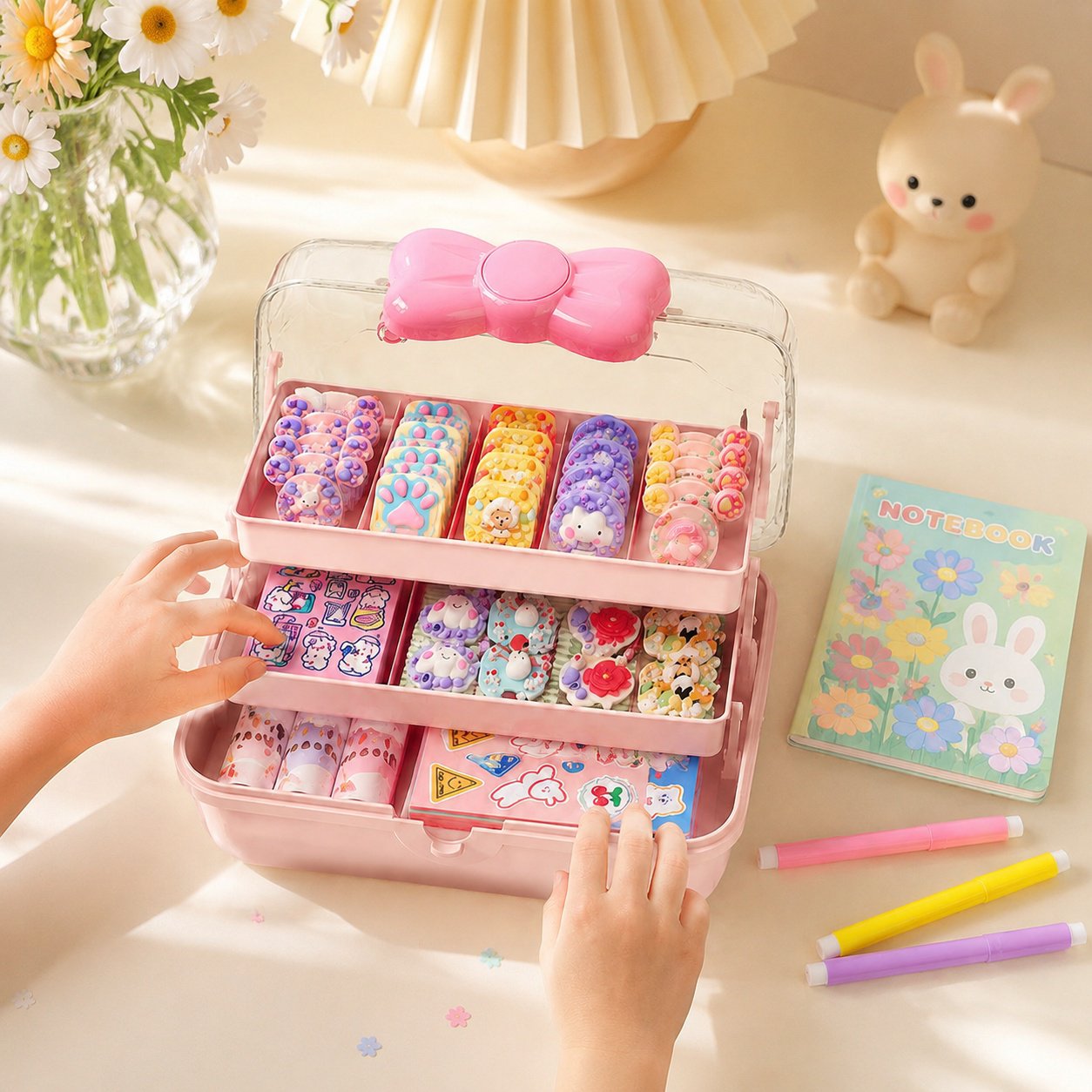 Easy access hair clip storage solution