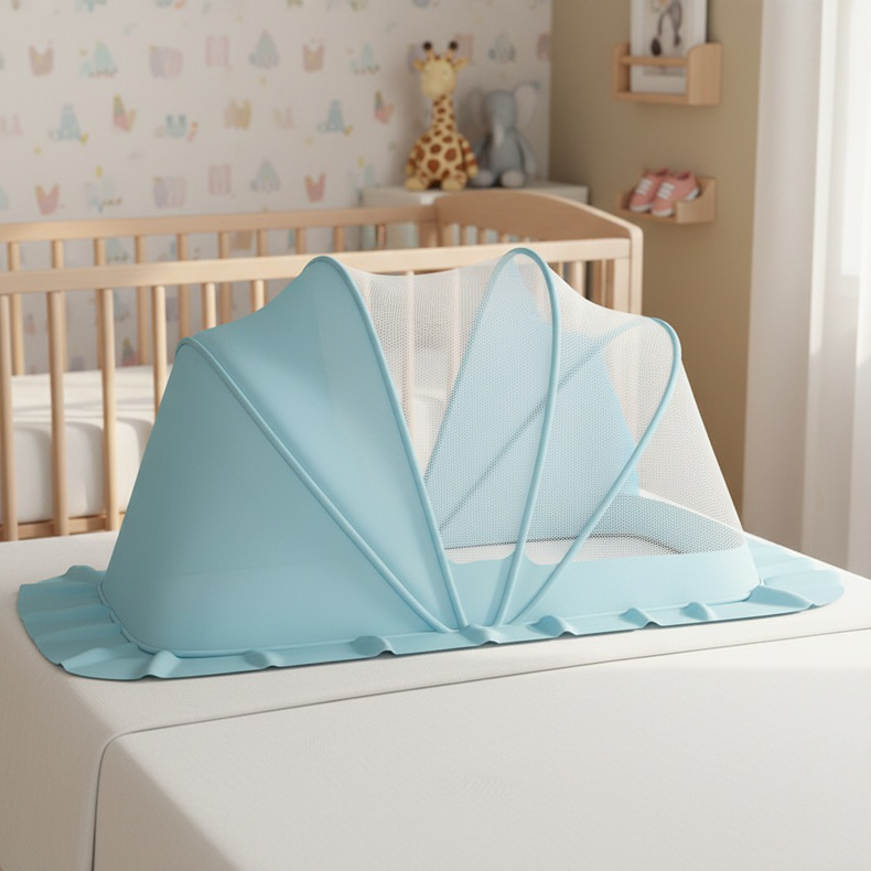 Tragbares Baby-Moskitonetz, kostenlose Installation, für Kinderbett Größe M